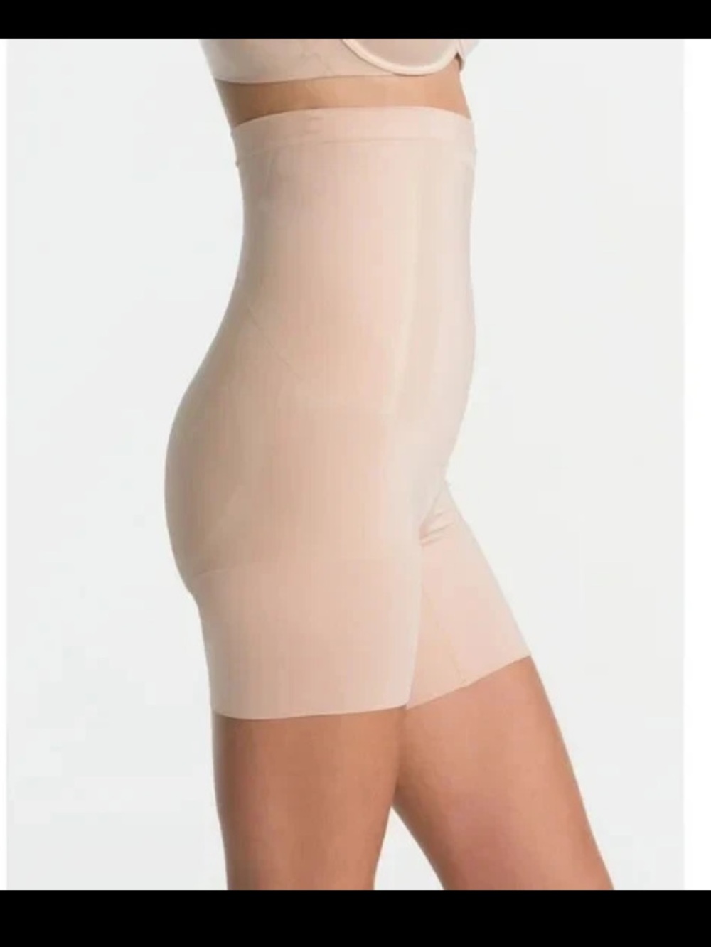 SPANX Beige High-Waist Mid-Thigh Shaping Shorts 3X